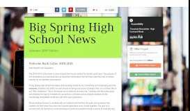 
							         Big Spring High School News | Smore Newsletters for Education								  
							    