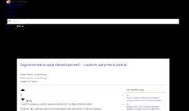 
							         bigcommerce app development - custom payment portal - Stack Overflow								  
							    