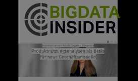 
							         BigData-Insider - das Fachportal für Big Data, Business Intelligence ...								  
							    