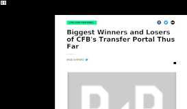 
							         Biggest Winners and Losers of CFB's Transfer Portal Thus Far ...								  
							    