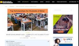 
							         Bihar Scholarship 2020 - List, Eligibility, BSEB Online ...								  
							    