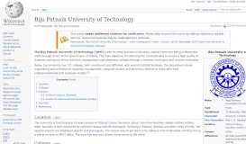 
							         Biju Patnaik University of Technology - Wikipedia								  
							    