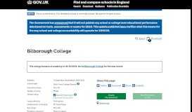 
							         Bilborough College - GOV.UK - Find and compare schools in England								  
							    