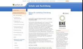 
							         Bildung für nachhaltige Entwicklung (BNE) - Schule und Ausbildung								  
							    
