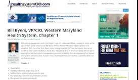 
							         Bill Byers, VP/CIO, Western Maryland Health System, Chapter 1								  
							    