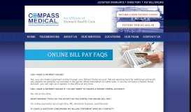
							         Bill Pay FAQ's » Compass Medical, PC								  
							    
