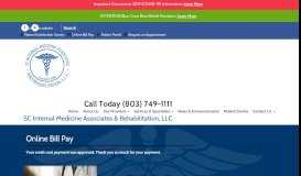 
							         Bill Pay | SC Internal Medicine Associates and Rehabilitation, LLC								  
							    