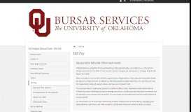 
							         Bill Pay - University of Oklahoma								  
							    