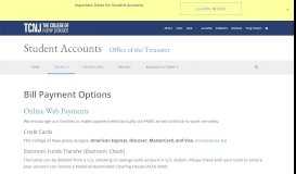 
							         Bill Payment Options | Student Accounts								  
							    