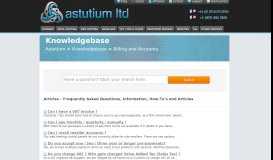 
							         Billing and Accounts Knowledgebase @ Astutium Ltd								  
							    