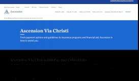 
							         Billing and finance | Ascension Via Christi								  
							    