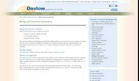 
							         Billing and Insurance Information | Onslow Memorial Hospital								  
							    