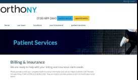 
							         Billing and insurance | OrthoNY Services | Albany Orthopaedic ...								  
							    