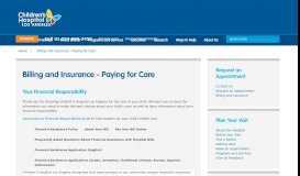 
							         Billing and Insurance - Paying for Care | CHLA								  
							    