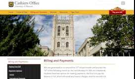 
							         Billing and Payments // Cashiers Office								  
							    