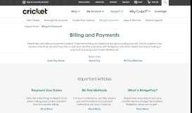 
							         Billing and Payments | Cricket Wireless								  
							    