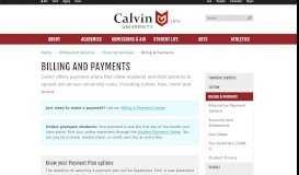 
							         Billing and Payments - Financial services | Calvin College								  
							    