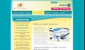 
							         Billing & Health Insurance | Chapel Hill Pediatrics								  
							    