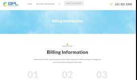
							         Billing Information – Bahamas Power and Light Company								  
							    