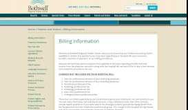 
							         Billing Information | Bothwell - Bothwell Regional Health Center								  
							    