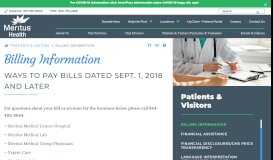 
							         Billing Information - Contact Us | Meritus Health, MD								  
							    