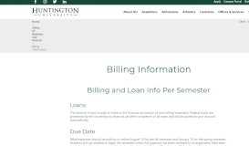 
							         Billing Information | Huntington University, a Christian college of the ...								  
							    