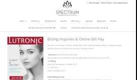 
							         Billing Inquiries & Online Bill Pay — Spectrum Dermatology								  
							    