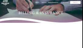
							         Billing & Insurance | Far Hills OB/GYN								  
							    