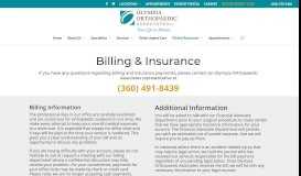 
							         Billing & Insurance | Olympia Orthopaedic Associates								  
							    