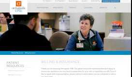 
							         Billing & Insurance | Orthopedic One								  
							    