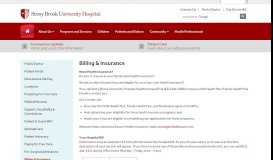 
							         Billing & Insurance | Stony Brook Medicine								  
							    