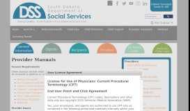 
							         Billing Manuals - South Dakota Department of Social Services								  
							    