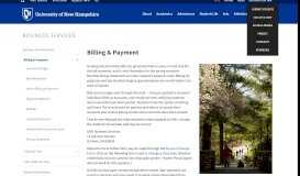 
							         Billing & Payment | University of New Hampshire								  
							    