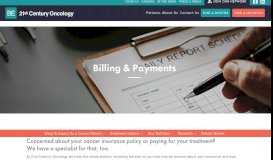 
							         Billing & Payments | 21st Century Oncology								  
							    