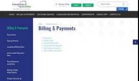 
							         Billing & Payments - Welcome to Cleveland Utilities								  
							    