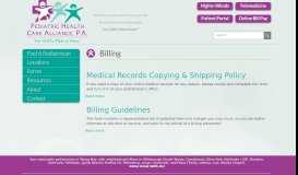 
							         Billing - Pediatric Health Care Alliance								  
							    