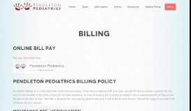 
							         Billing | Pendleton Pediatrics								  
							    