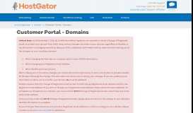 
							         Billing Portal - Domains « HostGator.com Support Portal								  
							    
