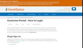 
							         Billing Portal - How to Login | HostGator Support								  
							    