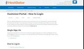 
							         Billing Portal - How to Login « HostGator.com Support Portal								  
							    