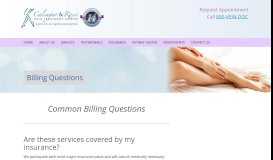 
							         Billing Questions | Calcagno & Rossi Vein Treatment Center								  
							    