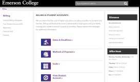 
							         Billing & Student Accounts | Emerson College								  
							    