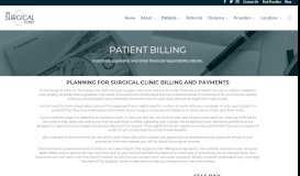 
							         Billing - The Surgical Clinic								  
							    