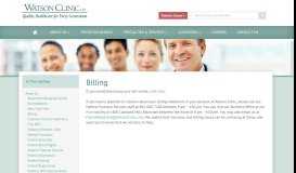 
							         Billing - Watson Clinic LLP								  
							    