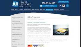 
							         Billing/Insurance | Idaho Urologic Institute								  
							    