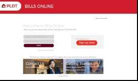 
							         Bills Online - PLDT								  
							    