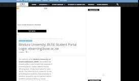
							         Bindura University, BUSE Student Portal: elearning.buse.ac.zw ...								  
							    