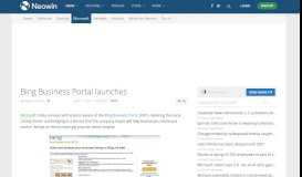 
							         Bing Business Portal launches - Neowin								  
							    