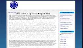 
							         Bingo Site Operators Guide - Meet the Owners - Bingo Sites								  
							    