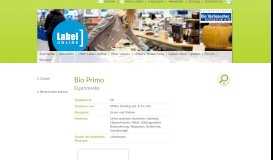 
							         Bio Primo | LABEL-ONLINE - Das Portal mit Informationen und ...								  
							    